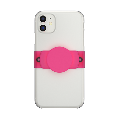 Secondary image for hover PopGrip Slide Stretch Neon Pink with Rounded Edges