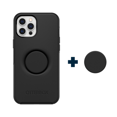 Secondary image for hover Otter + Pop Symmetry Series Case Black — iPhone 12 Pro Max