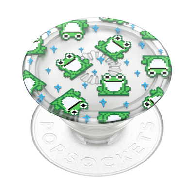 Secondary image for hover PopGrip Plant Translucent 8 Bit Frogs